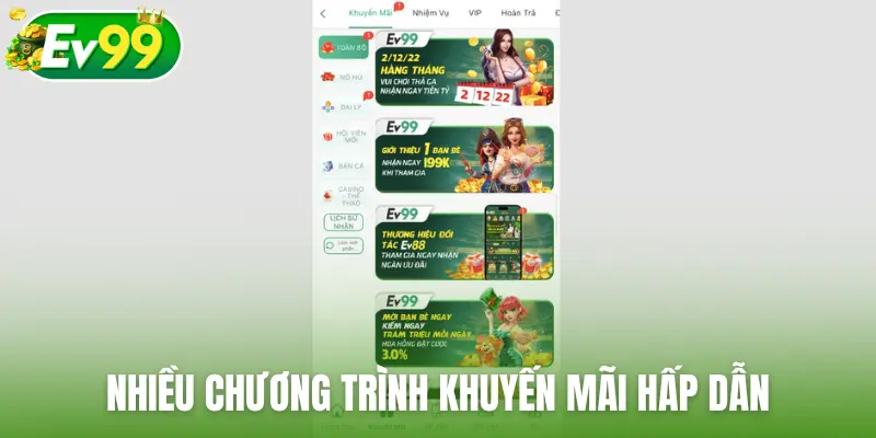 Nhiều chương trình khuyến mãi hấp dẫn